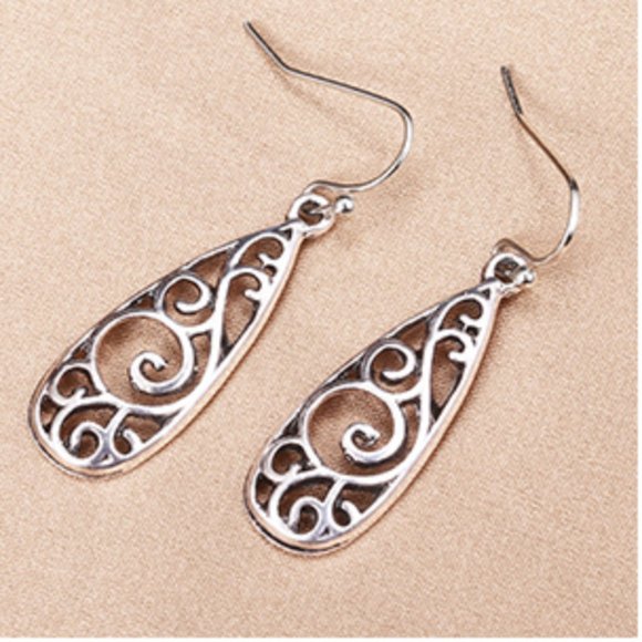 Jewelry - Scroll Tear Drop Earrings NWT